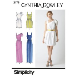 2178 Simplicity MS STRAPPY / 1 SHOULDER DRESS 2 LENGTHS PATTERN 6-14 uncut